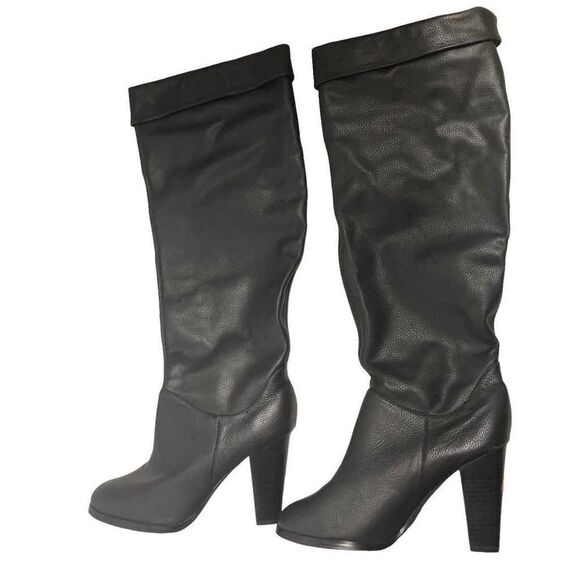 COLLIN STUART Women’s Pull On Leather Knee High Boots Size 8.5 B - Picture 2 of 8